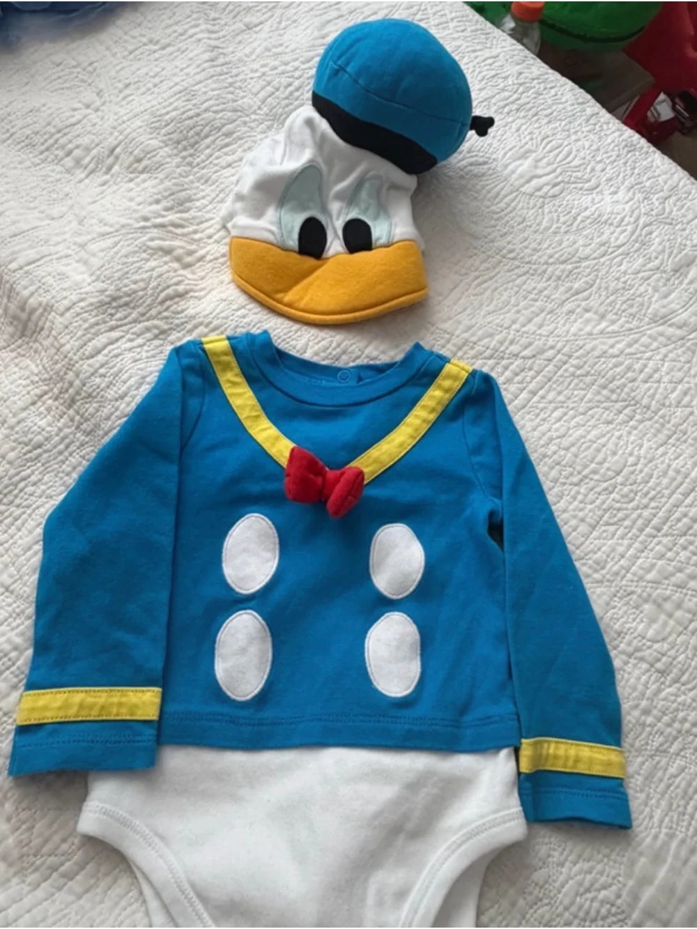 Disney Blue Donald Duck Toddler Costume Bodysuit with Hat